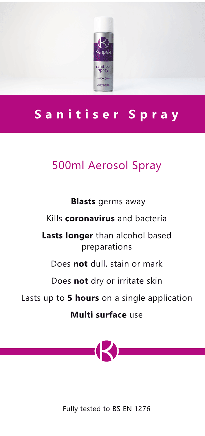 Kanpeki SaniLube Sanitiser Spray