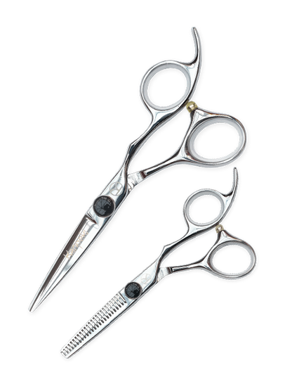 Diamond Cutting and Thinning Scissor Set (5")