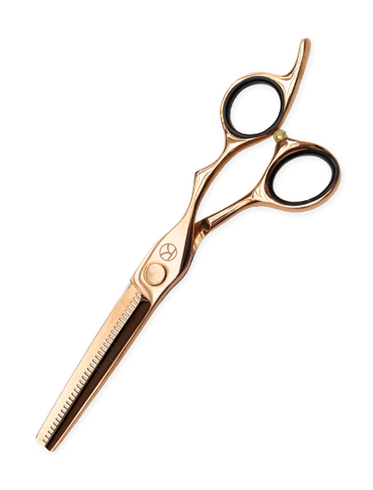Midas Rose Gold Cutting, Thinning and Swivel Scissor Set (6")